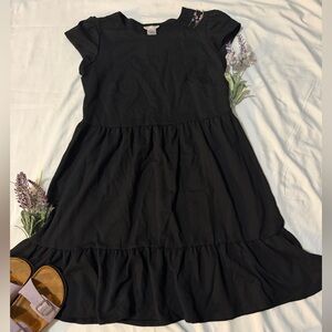 52Seven Black Asymmetrical Casual Dress